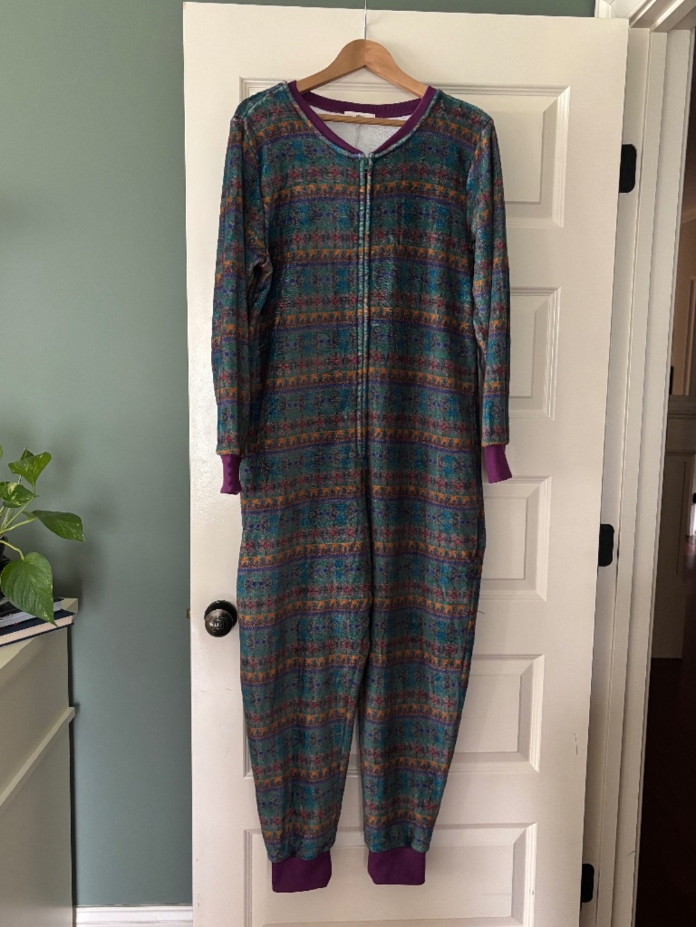 Natural Life Fleece Cozy Onesie/Jumpsuit Lounge Pajamas - XS/S